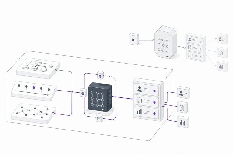 Specialized local model trained on company data processing structured documents